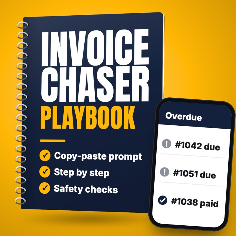 Chase unpaid invoices with polite reminders: free playbook cover